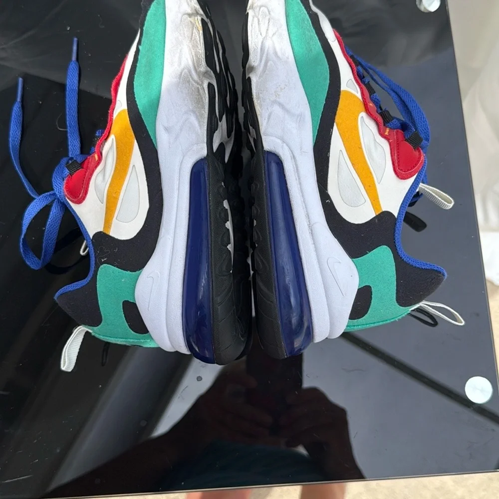 Nike Kids Sneakers Nike AirMax 270 React- Red, Blue, Green, Yellow, Black, White - Picture 9 of 9